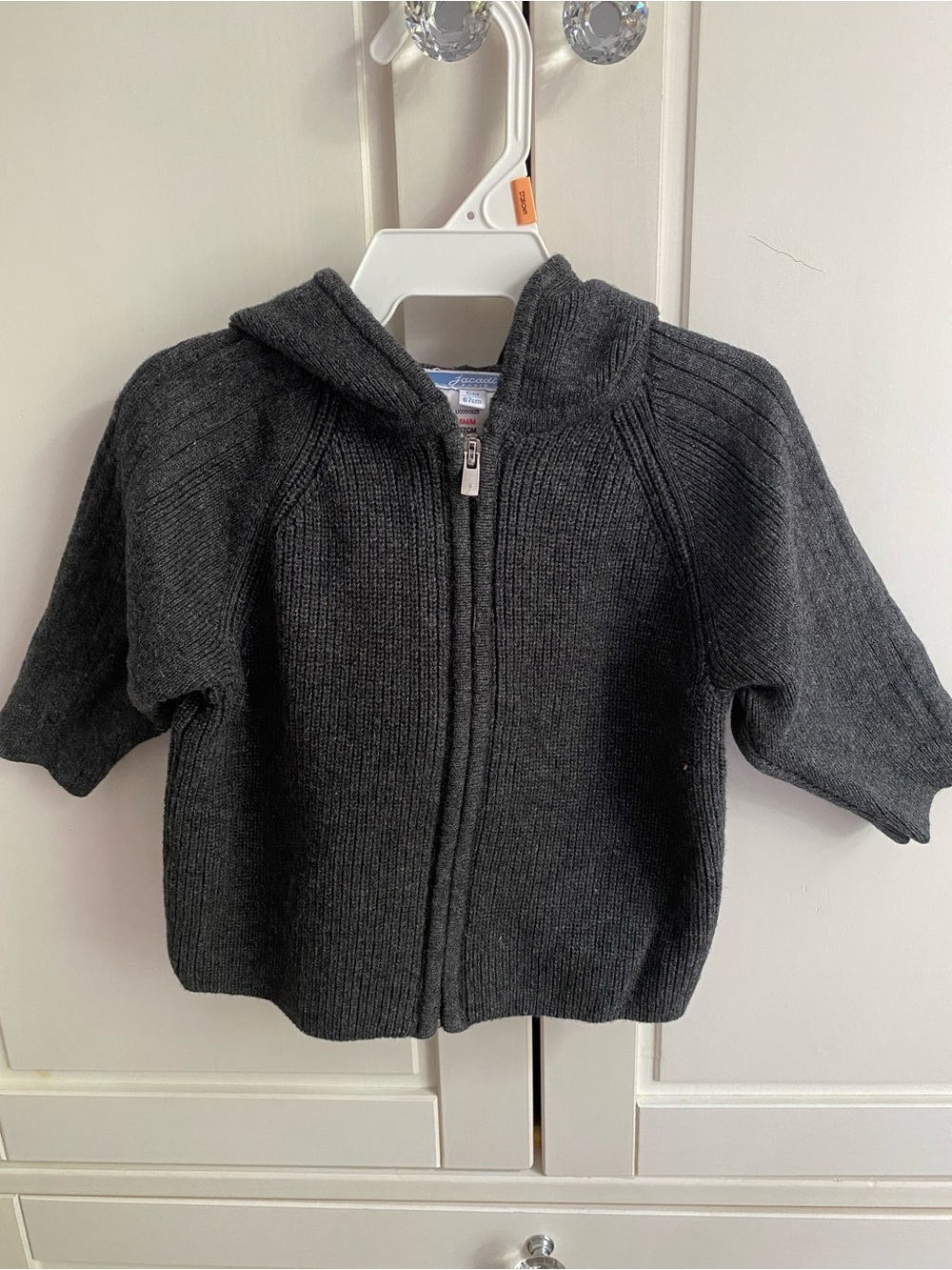Jacadi Dark Gray Hooded Zip Sweater